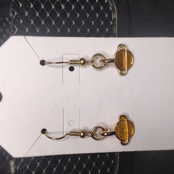 Orange Planet Earrings - Picture 2 of 3